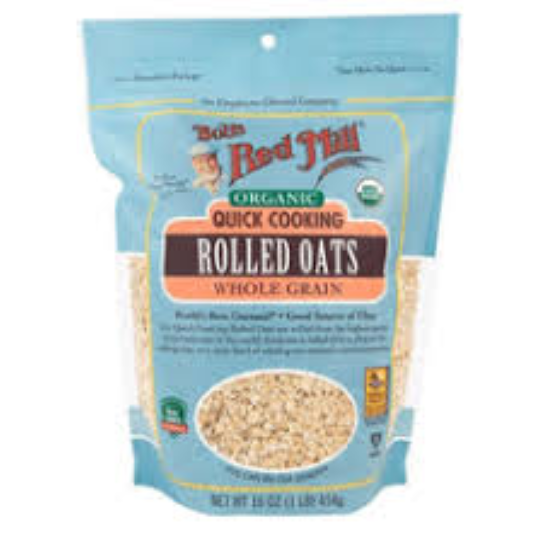 BOBS RM COOKING ROLLED OATS W/GRAIN 454G